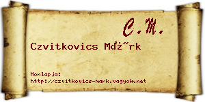 Czvitkovics Márk névjegykártya